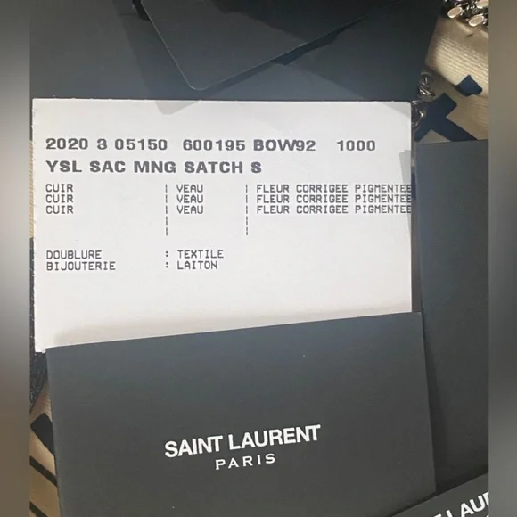 YSL Grain De Poudre Textured Mixed Matelasse Triquilt Small Monogram Satchel - Picture 3 of 16